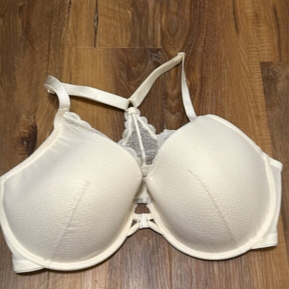 Auden Womens Lightly Lined Demi Coverage Racerback Front Closure Bra (Size:38DD) - Picture 5 of 9